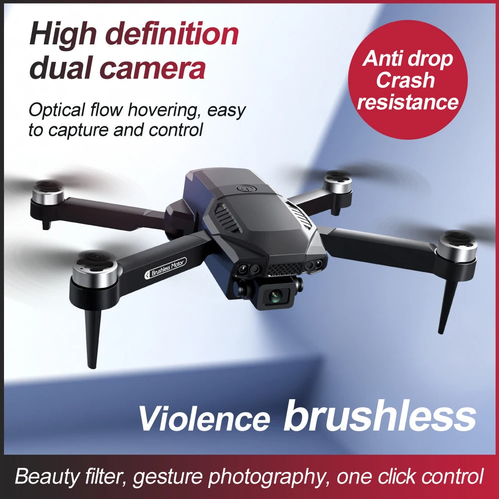 F198 Drone WIFI FPV HD Aerial Photography Wide Angle Dual Camera Professional with 1080P Brushless RC Foldable Quadcopter