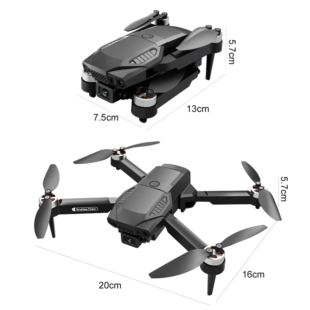F198 Drone WIFI FPV HD Aerial Photography Wide Angle Dual Camera Professional with 1080P Brushless RC Foldable Quadcopter