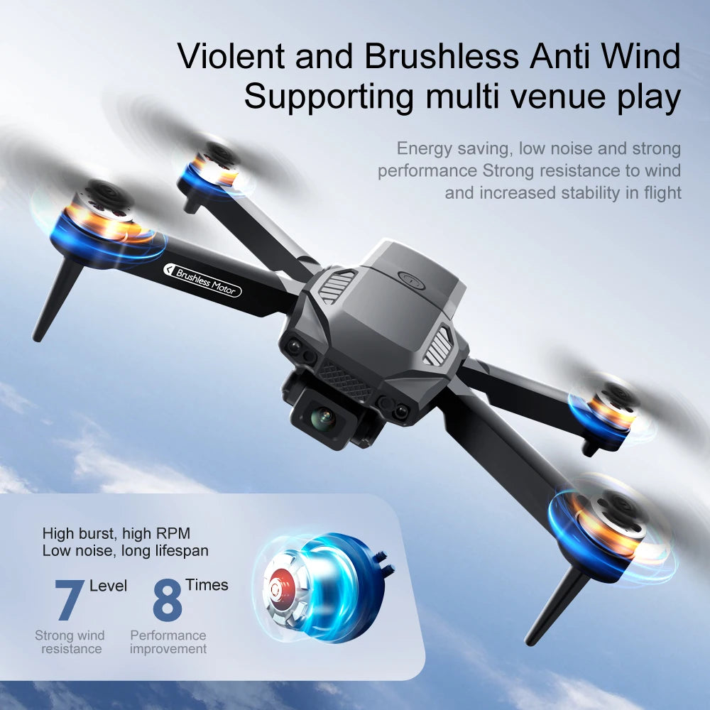F198 Drone WIFI FPV HD Aerial Photography Wide Angle Dual Camera Professional with 1080P Brushless RC Foldable Quadcopter